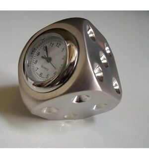 Number Dial Elegant Designer style Dice Mini collectible Desk Clock